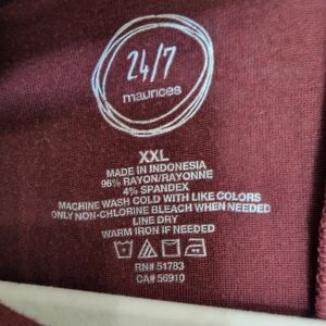 Rust Colored Tunic with pockets and 3/4 sleeves from Maurices- plus size 2x